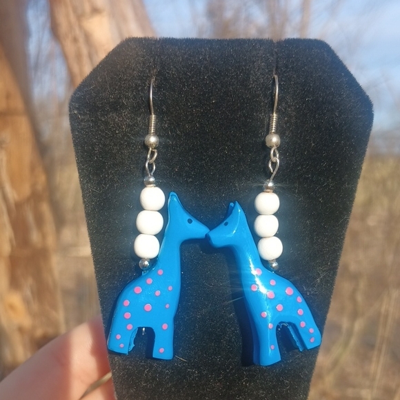 Jewelry - Wooden Giraffe Earrings